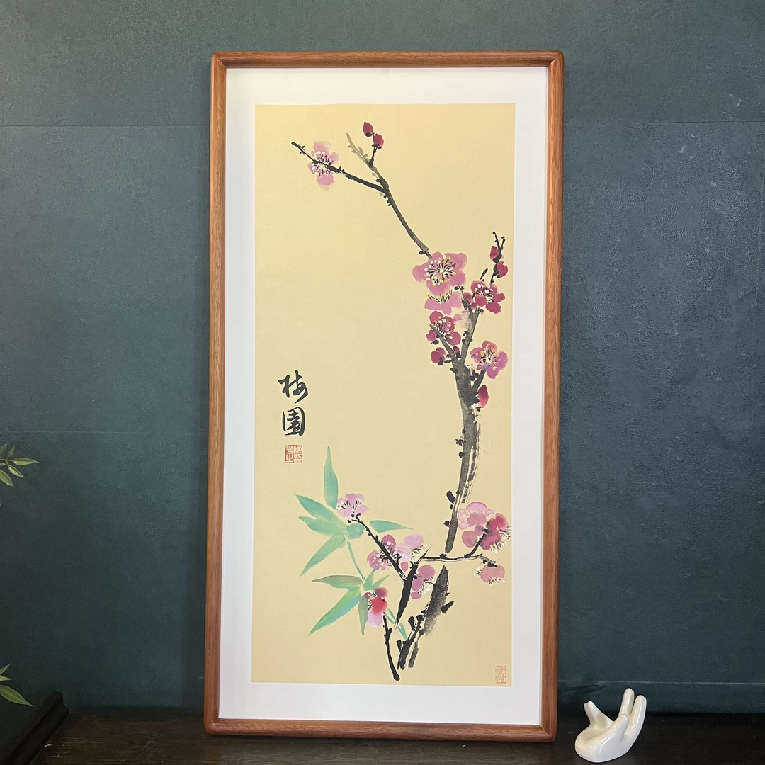 [新品]《梅园》-66*33-真人手写手绘玄关卧室书房茶室装饰字画