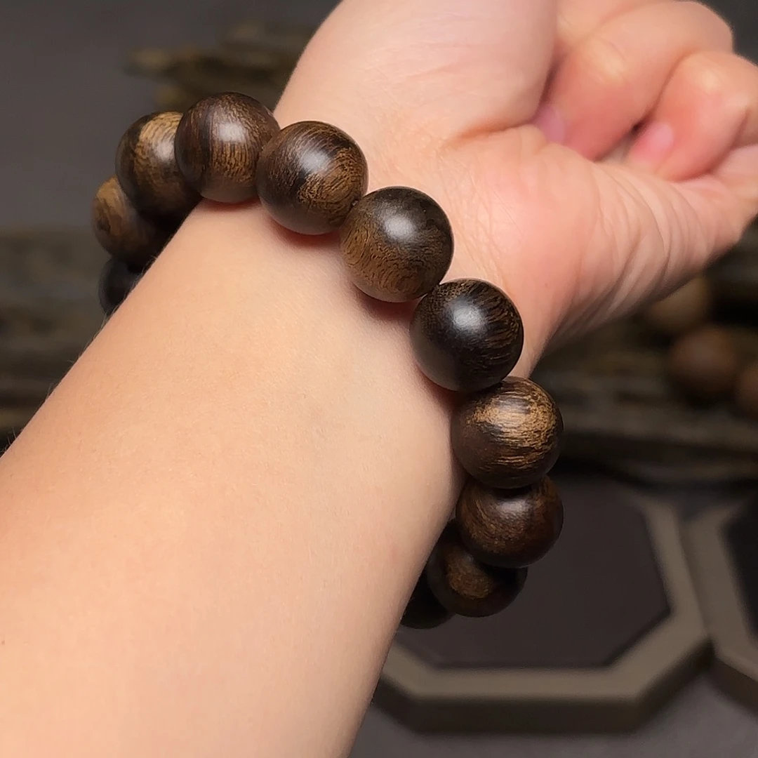 沉香手串越南芽庄帝王瘤疤白棋楠1.4