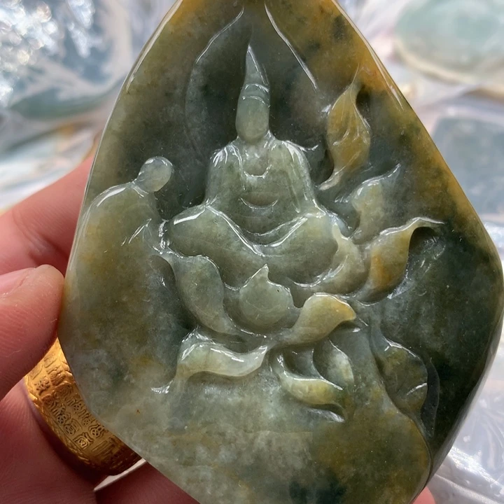 翡翠未镶嵌颈饰保真天然a货翡翠