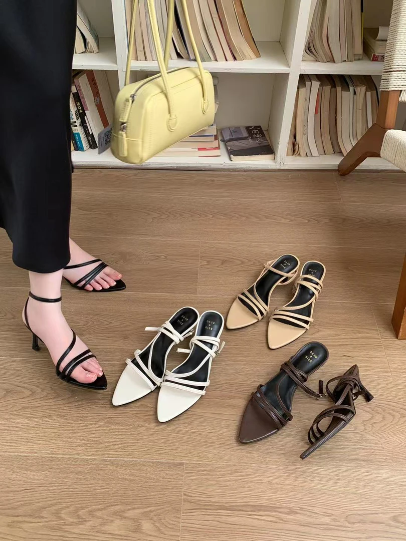 3008-1日系高跟防水台低跟时装凉鞋仙女风单鞋凉鞋