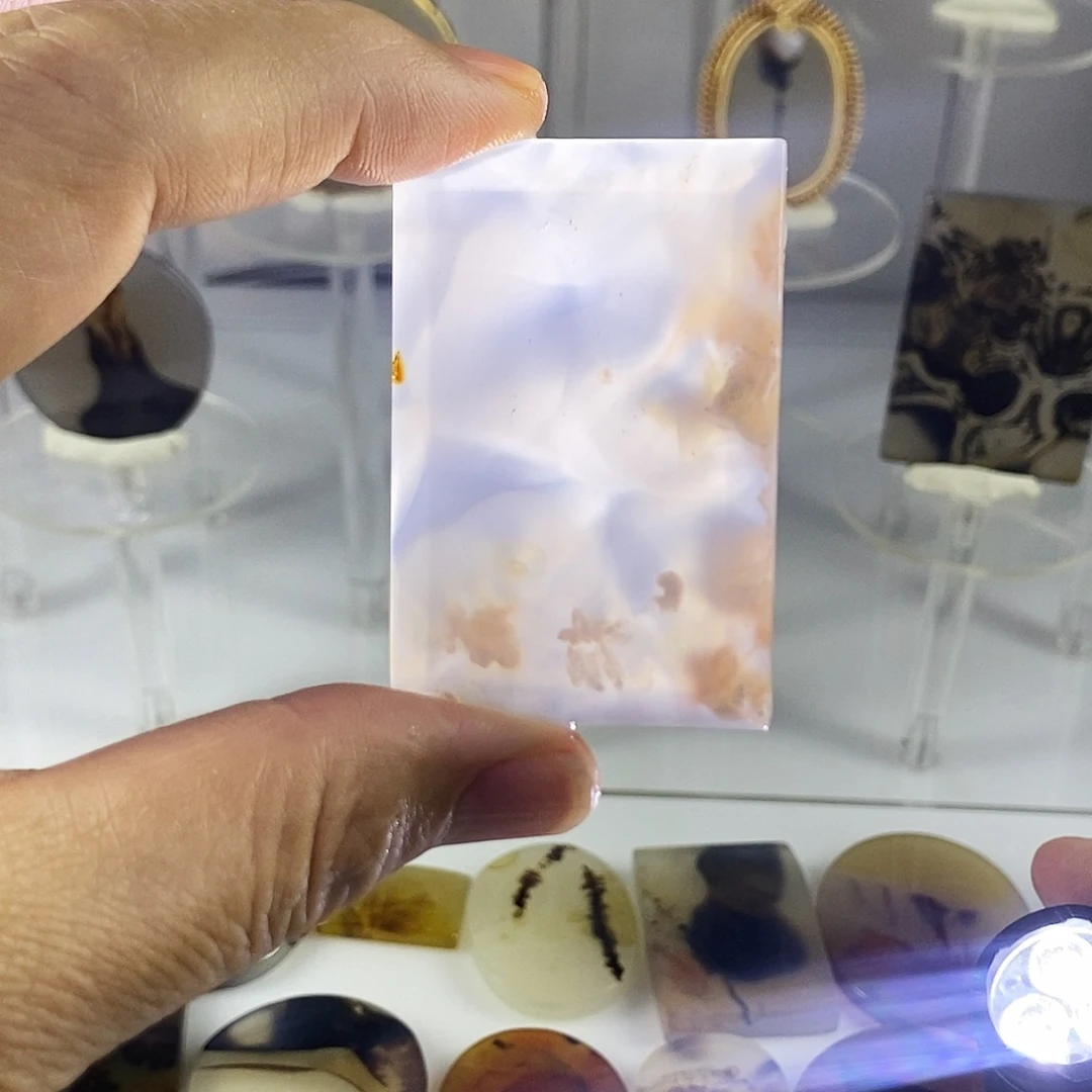 合成碳硅石非金属时尚图纹画面石饰品