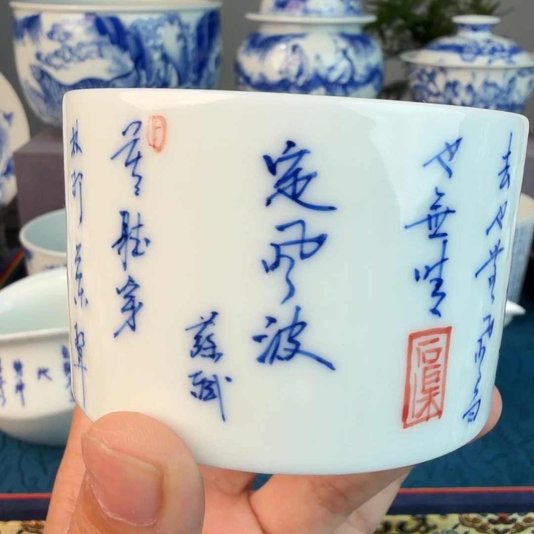 手绘青花抒发抒发