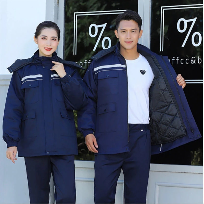 防静电棉服棉袄劳保加厚保暖工作服加油站车间耐磨定制印字刺绣