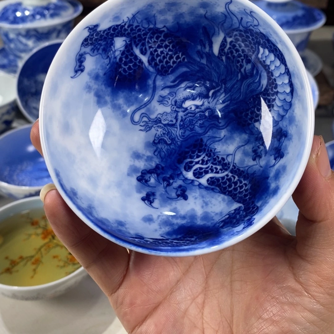 青花龙主人杯杯杯
