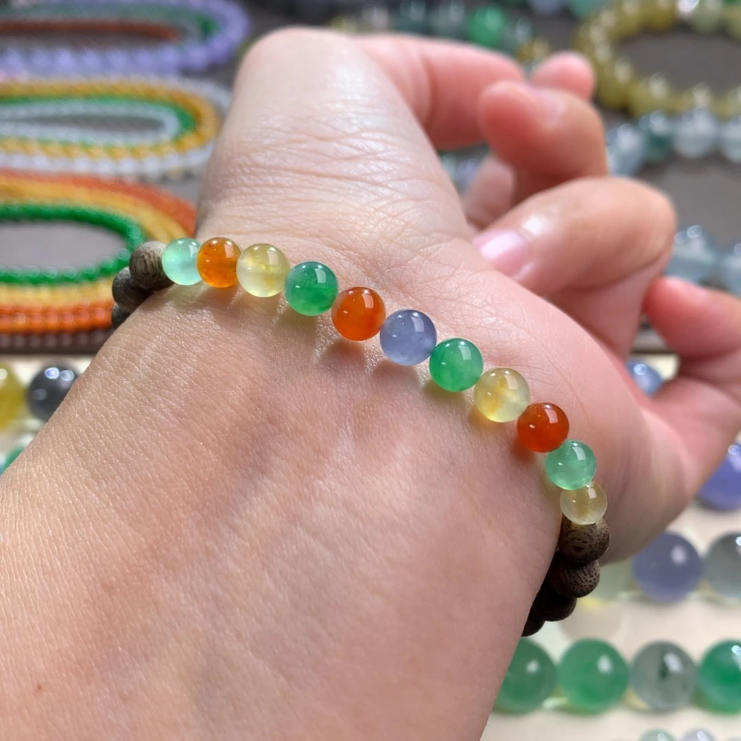 未镶嵌手链翡翠卡4.6～5.6 超划算！精品浓彩半圈