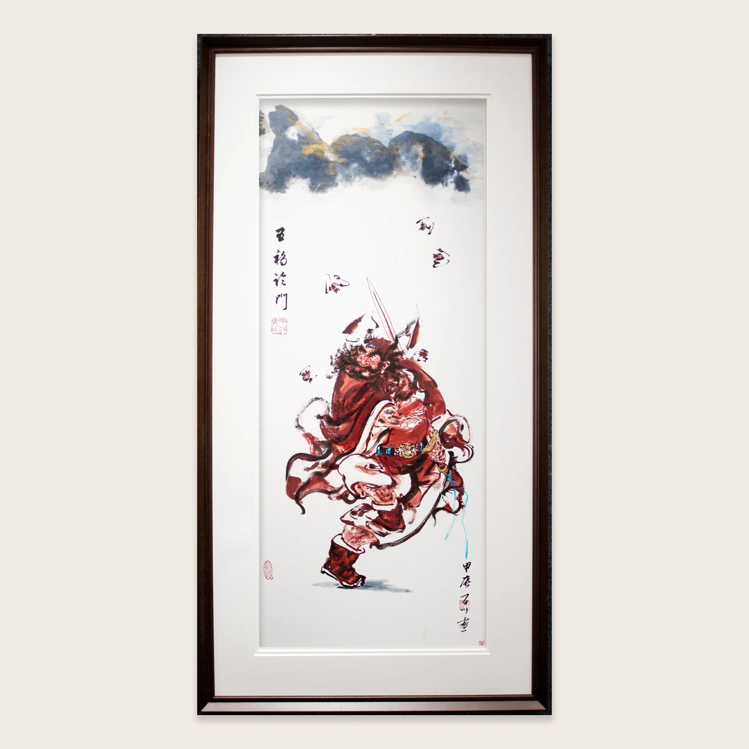 朱砂钟馗 尺寸100*50 茶室/玄关/客厅/书房挂画