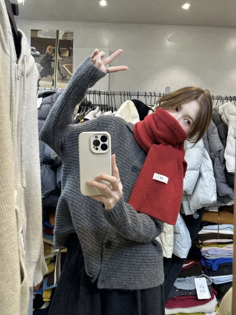 秋冬氛围感针织开衫高领抗条毛衣小香风宽松百搭上衣女85001#0.1