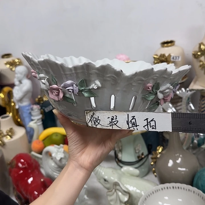 摆件微瑕陶瓷介意勿拍