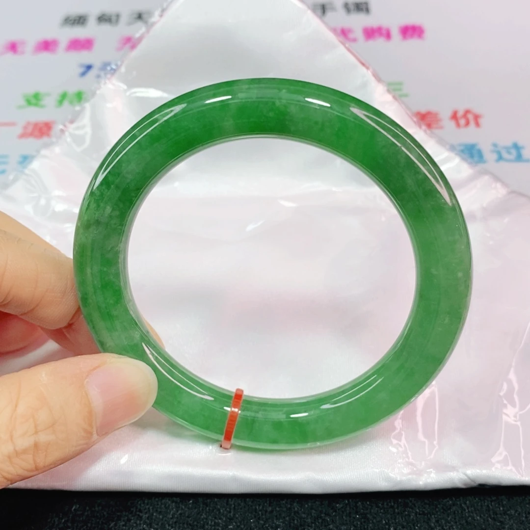 未镶嵌手镯翡翠飞57圈口圆条