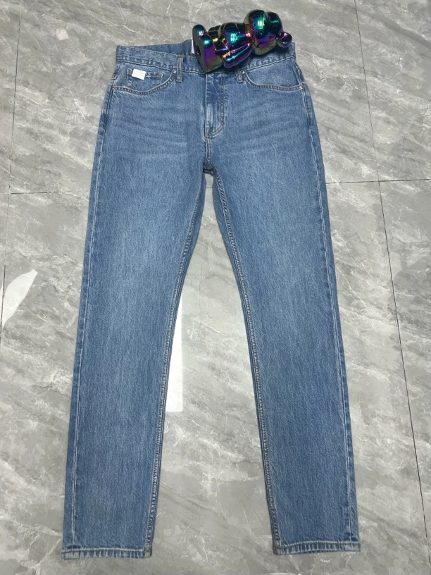 4083 男士四季款705中腰修身小直筒牛仔裤 浅色