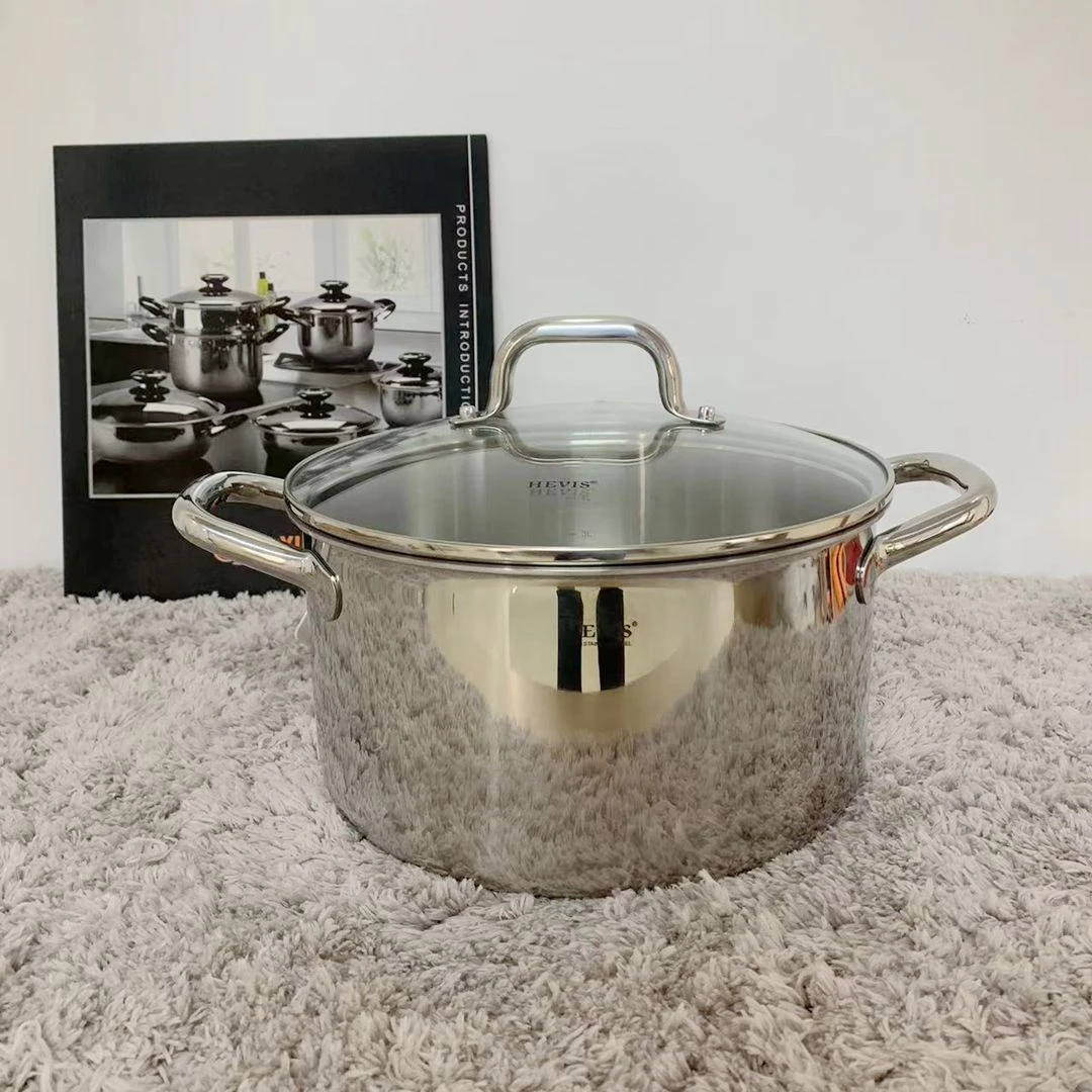 希维施18/10不锈钢加厚汤锅套装24cm