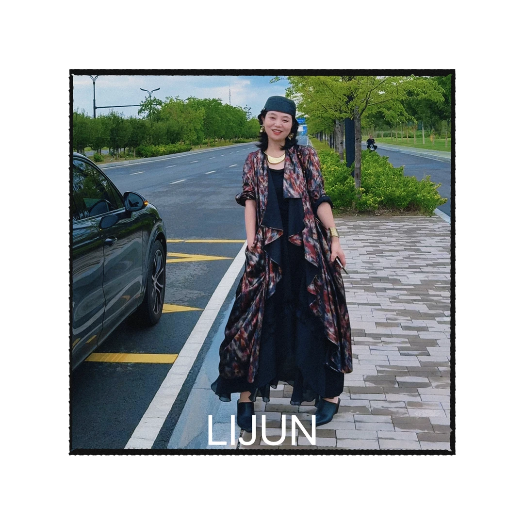 篱君855秋季设计师款薄印花风衣外套显瘦新款复古百搭洋气长外套