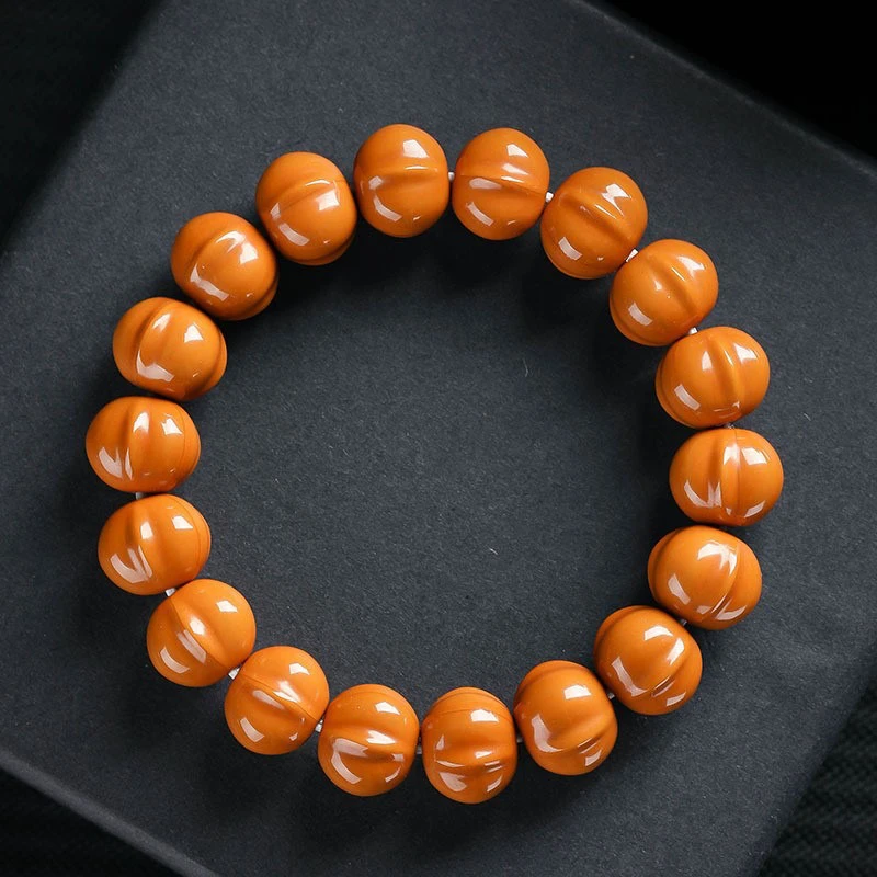 【毕业级】天然猴头鲨鱼背手串雕刻光珠文玩男士佛珠