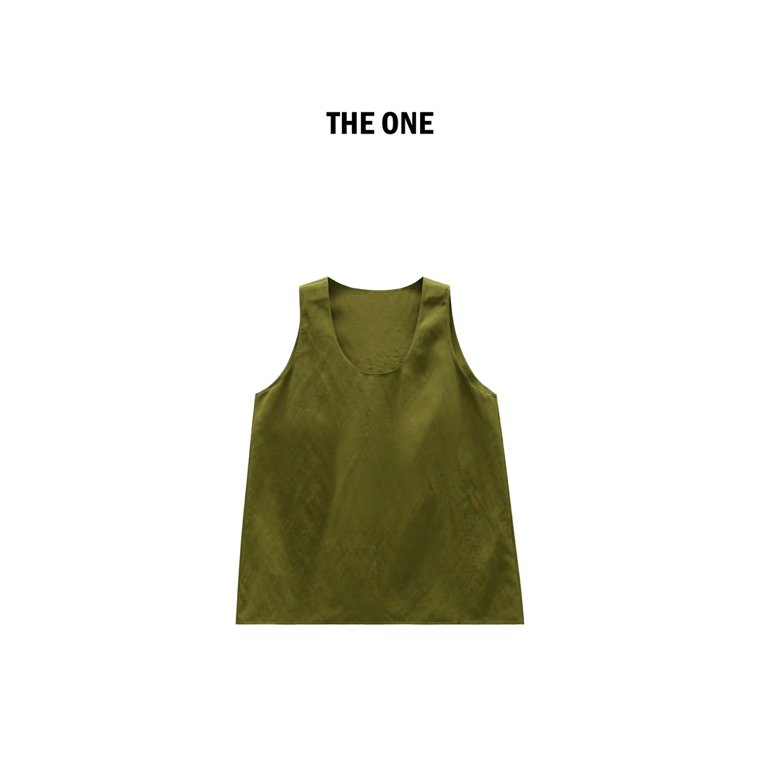 【AZE JIA】提拉抹茶 夏季亚麻百搭时尚宽松背心 YZ50517B1