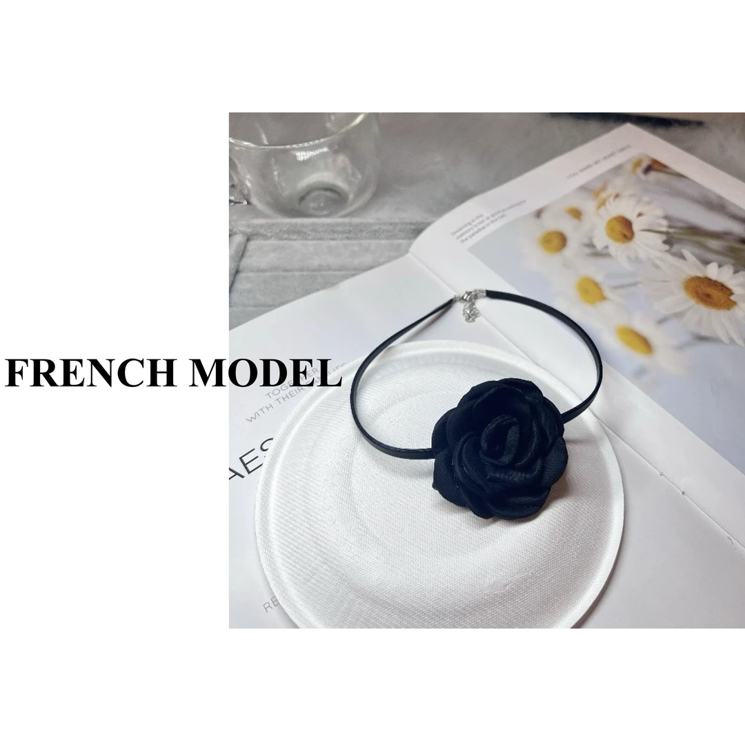 非金属布艺项链 FEENCH MODEL YY.2025春季主播同款简约时尚颈花