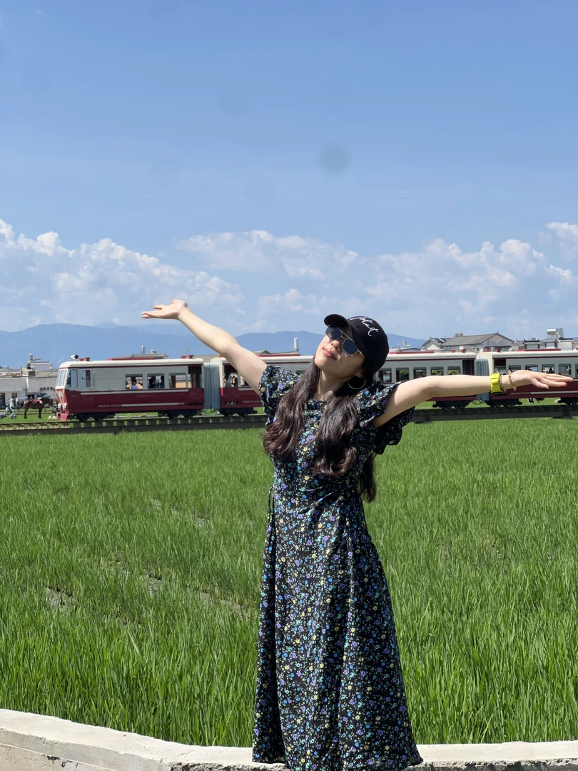 9133 碎花灯笼袖OPS