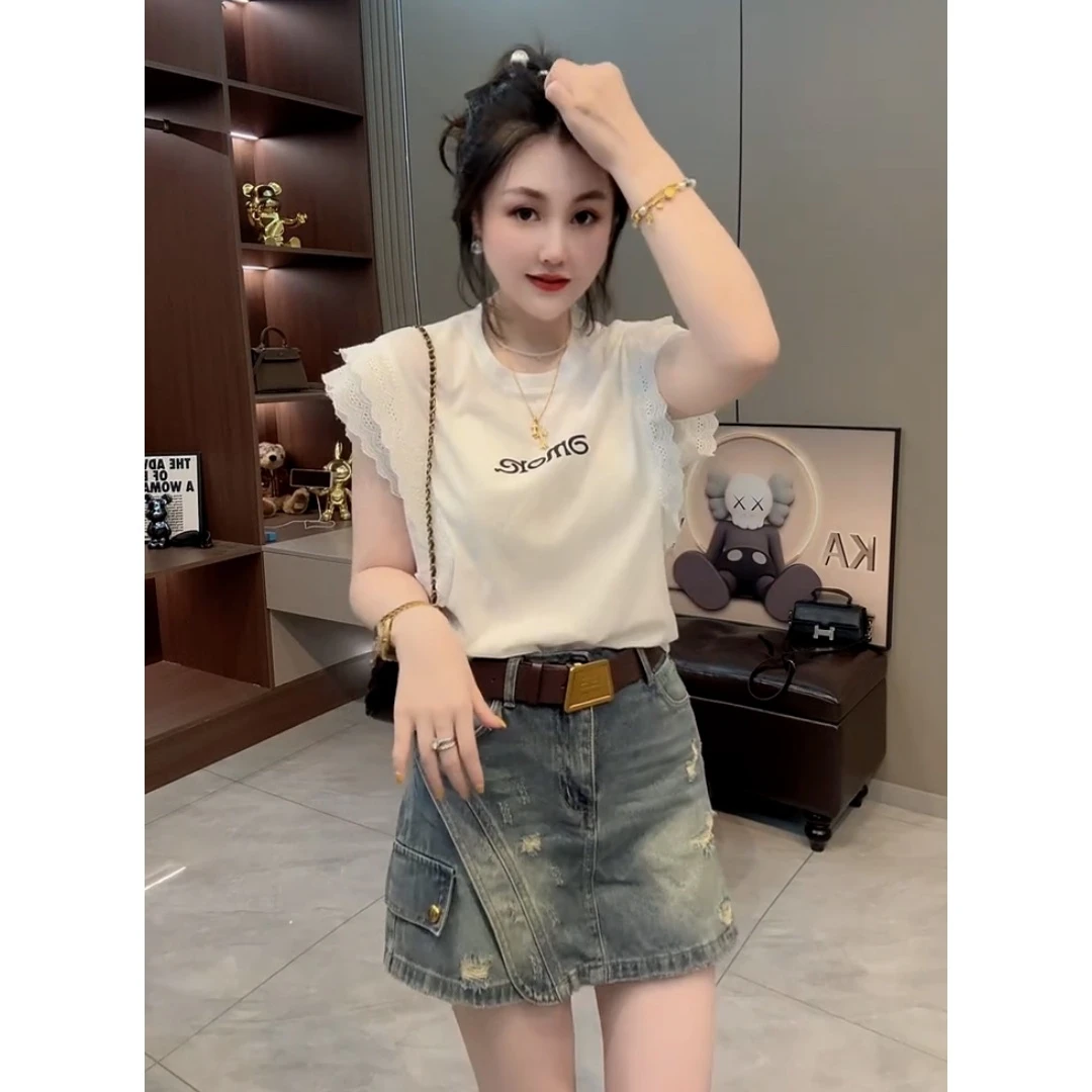 洋气牛仔裤裙夏季新款时尚百搭设计感不规则小众显瘦气质半身裙潮