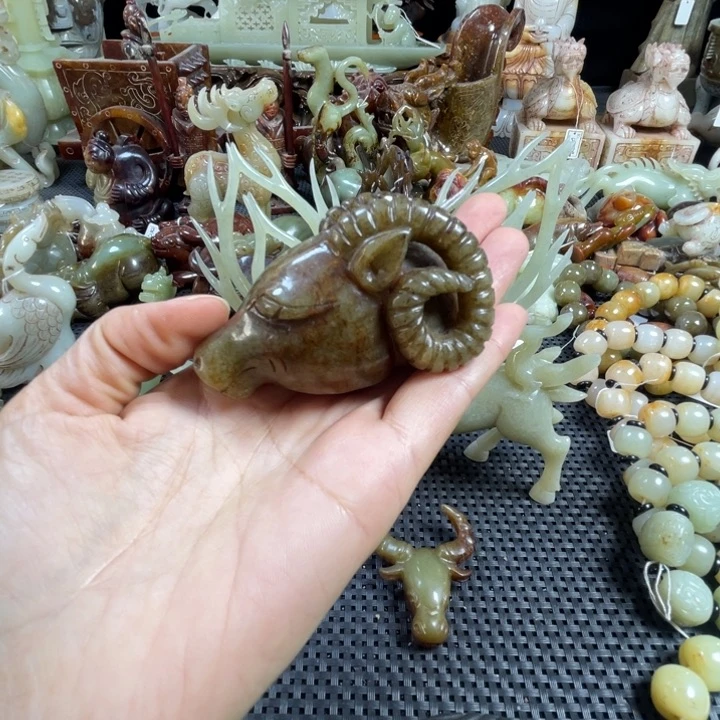 和田玉挂件未镶嵌水**槐