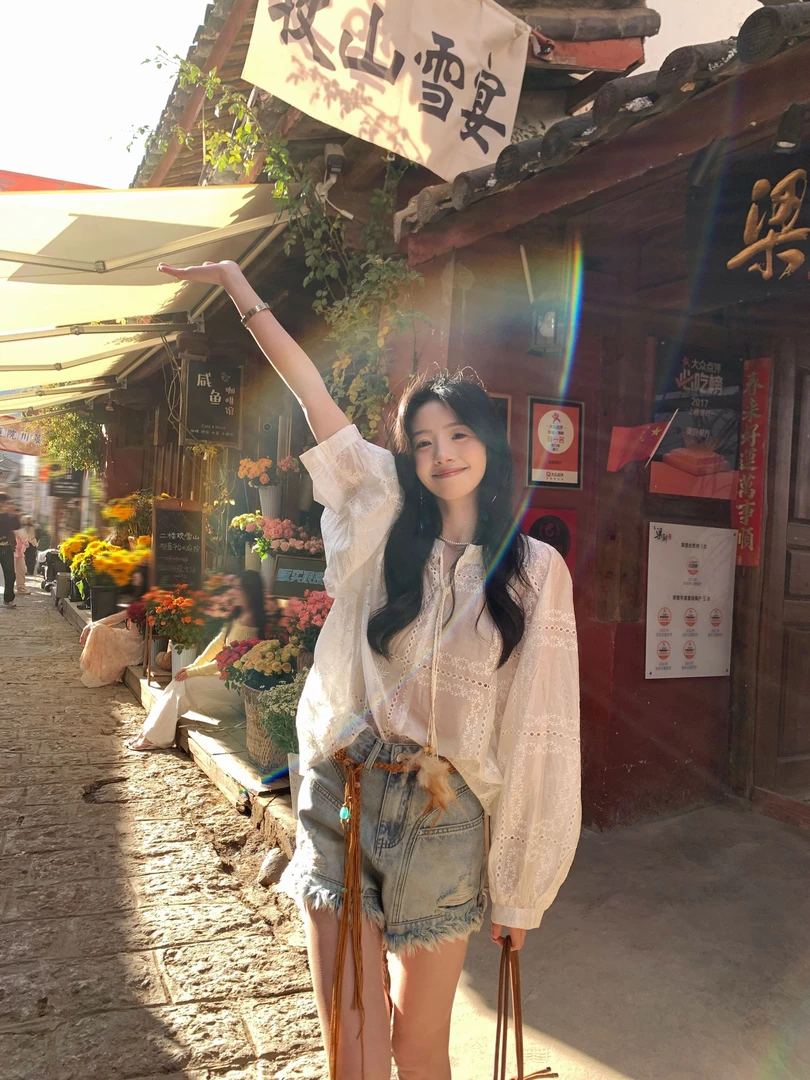 现货Even一雯【孤品捡漏】短袖T恤衬衫假两件