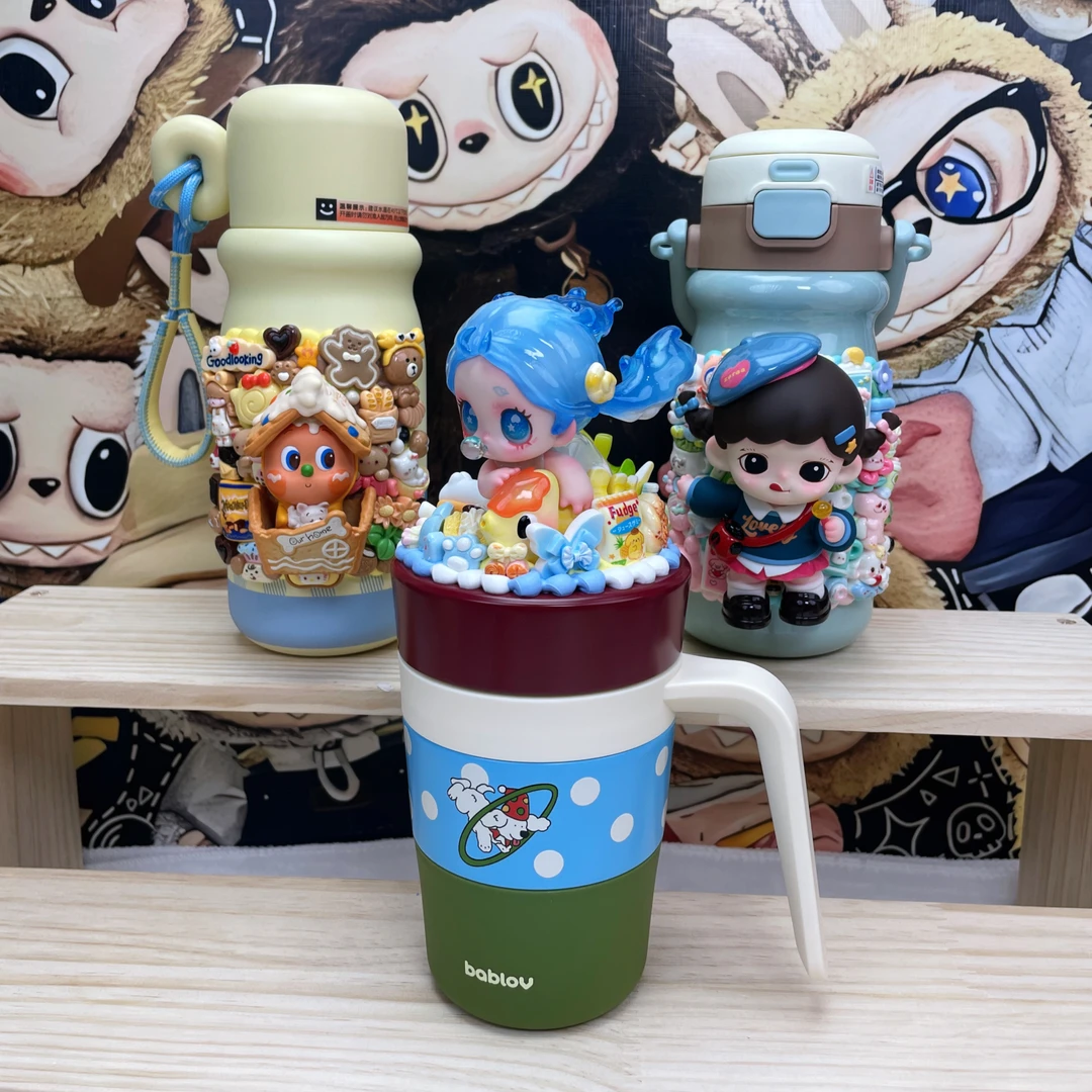 手工DIY水杯 创意潮玩奶油胶摆件