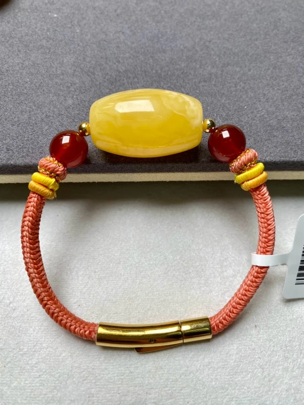 天然俄料桶珠手绳