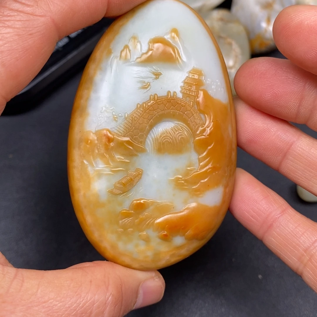 和田玉未镶嵌挂件