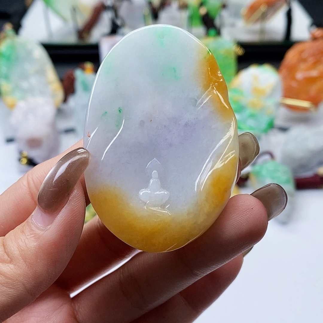 颈饰未镶嵌翡翠翡翠A货