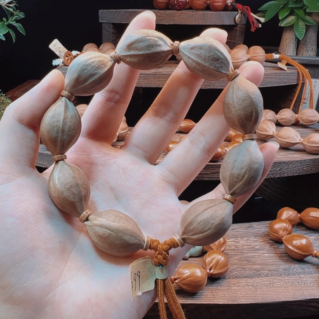 手串/手链橄榄核梅林铁核18×27素串鲨鱼背