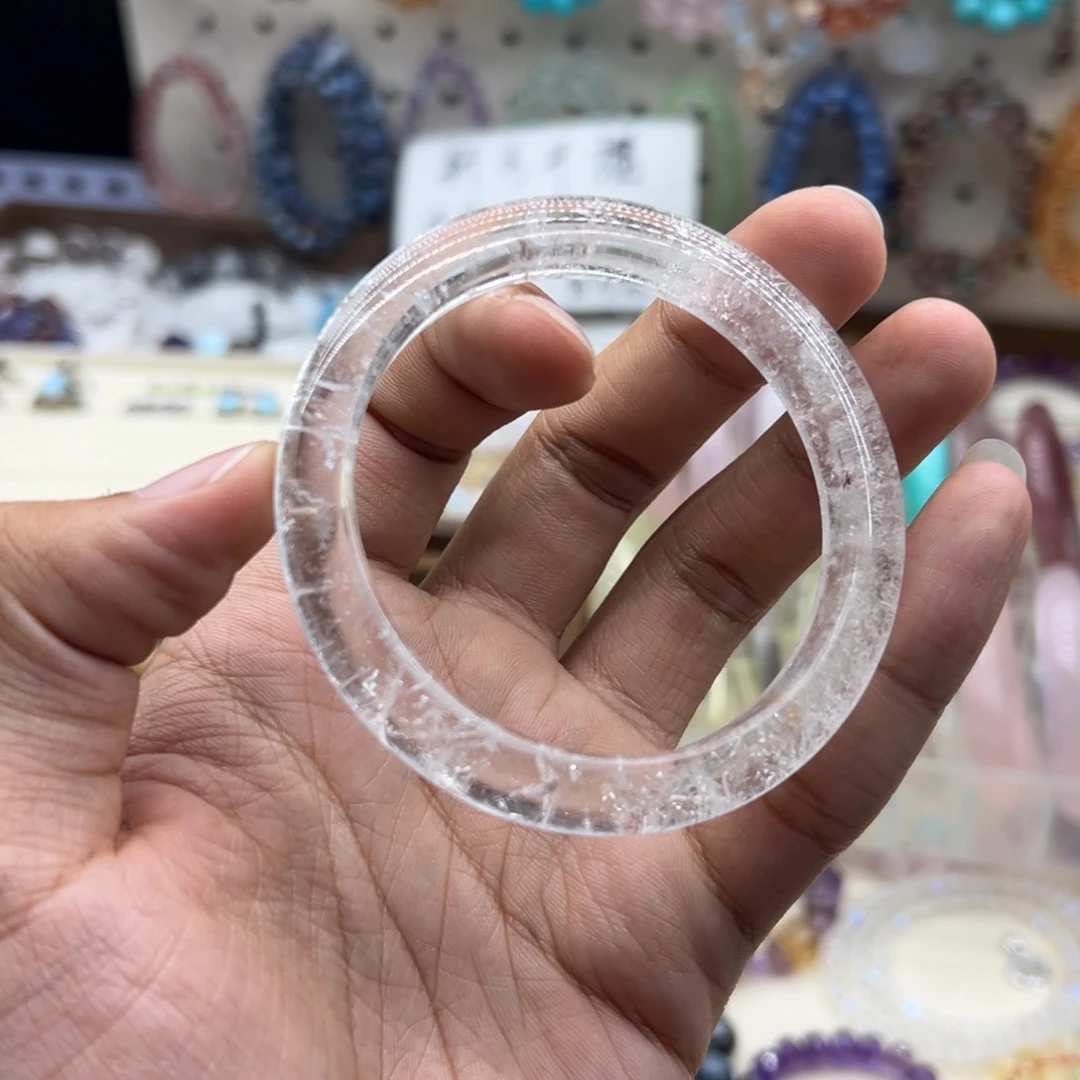 水晶未镶嵌手链57.5白水晶手镯