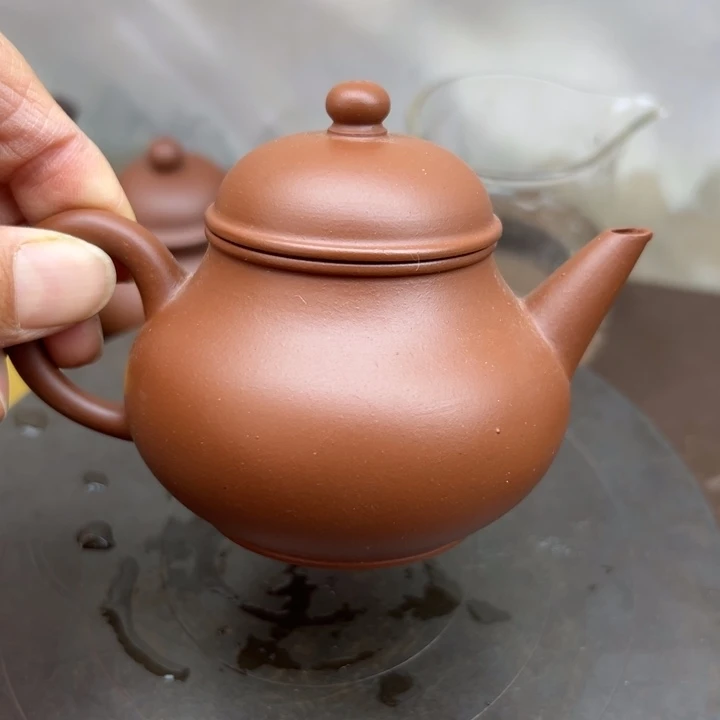 紫砂茶壶小红泥芭乐水平150c c