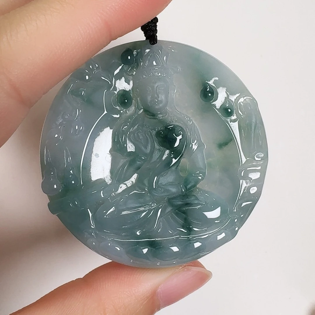 翡翠颈饰未镶嵌观音