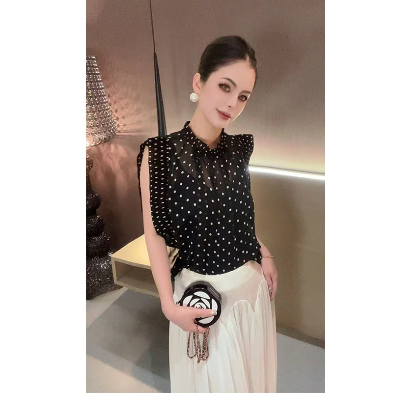 波点无袖上衣SY30507