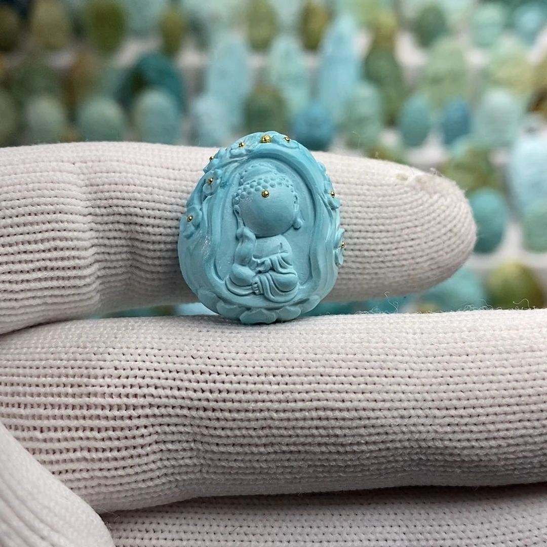 绿松石未镶嵌绿松石幸**神