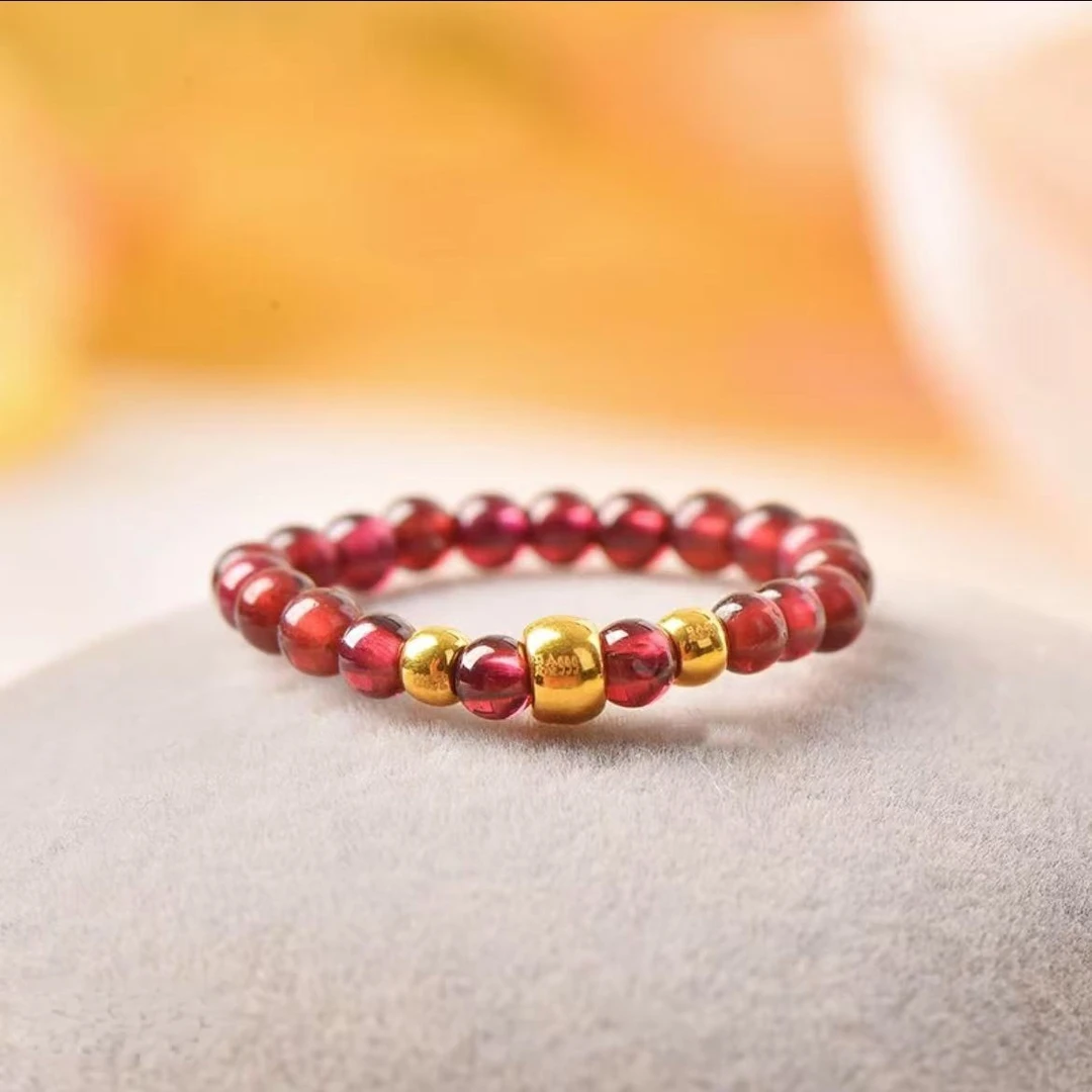 (黄金补贴)石榴石女款轻奢时尚气质可调节礼盒石榴石