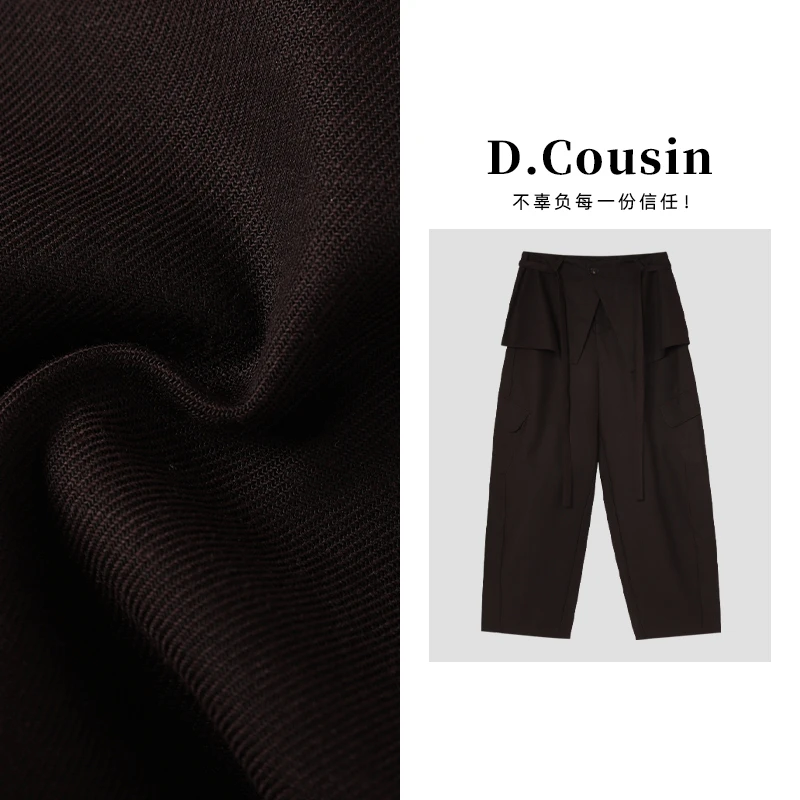 D.cousin 早秋屁帘时尚潮流工装裤女休闲阔腿裤   7400