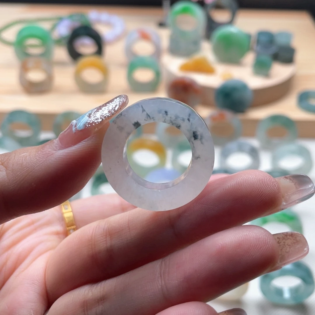 定制翡翠未镶嵌圈口13-22