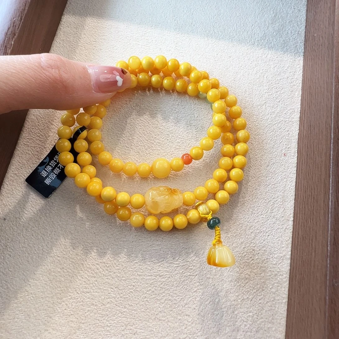 蜜蜡未镶嵌手链蜜蜡5.9mm