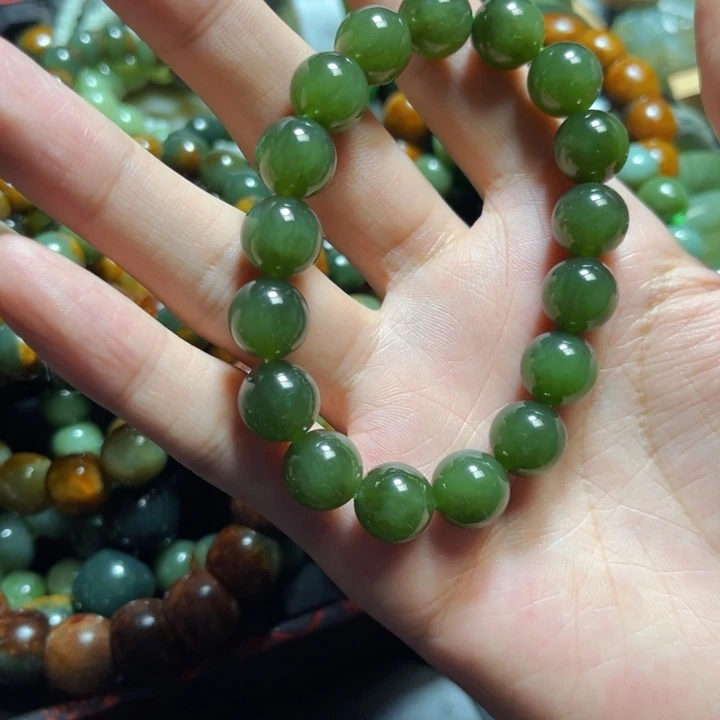 和田玉（碧玉）未镶嵌手链