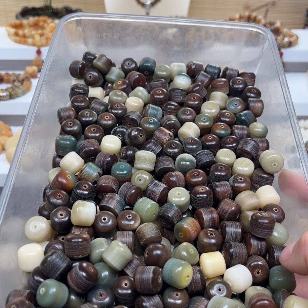 白玉菩提吊坠汉堡散珠36颗