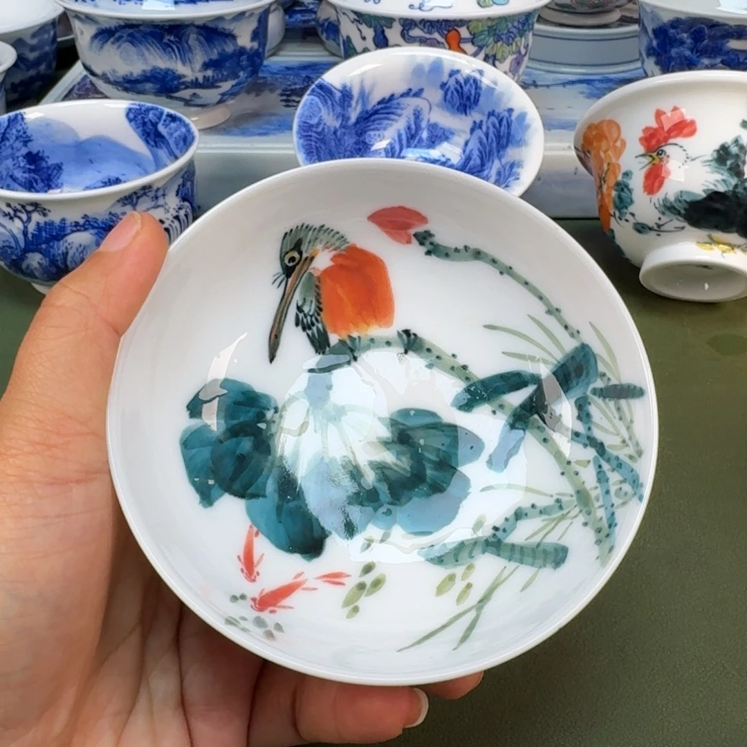 陶瓷景德镇纯手绘茶具圆圆217