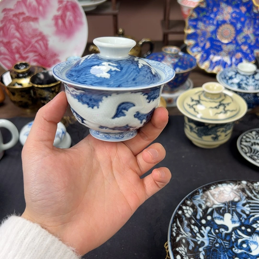 瓷片椿*橘景德镇手工手绘陶瓷