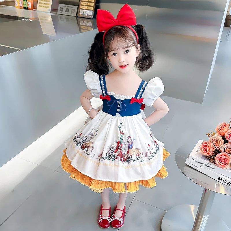 女童连衣裙夏装2025新款洋气儿童白雪公主裙小女孩夏季洛丽塔裙子