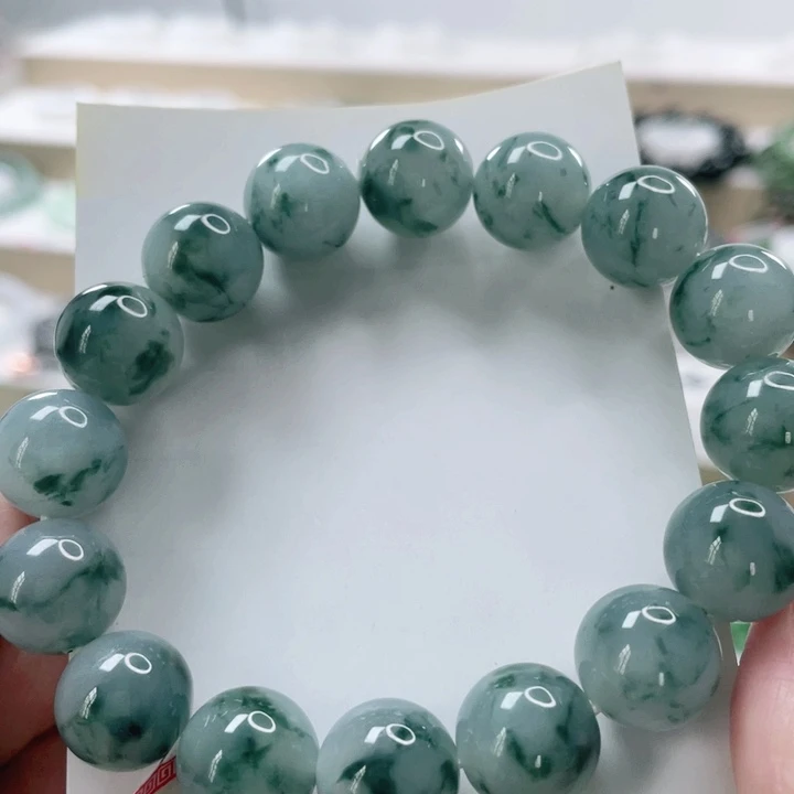 翡翠未镶嵌手链天然翡翠手串13.0mm左右