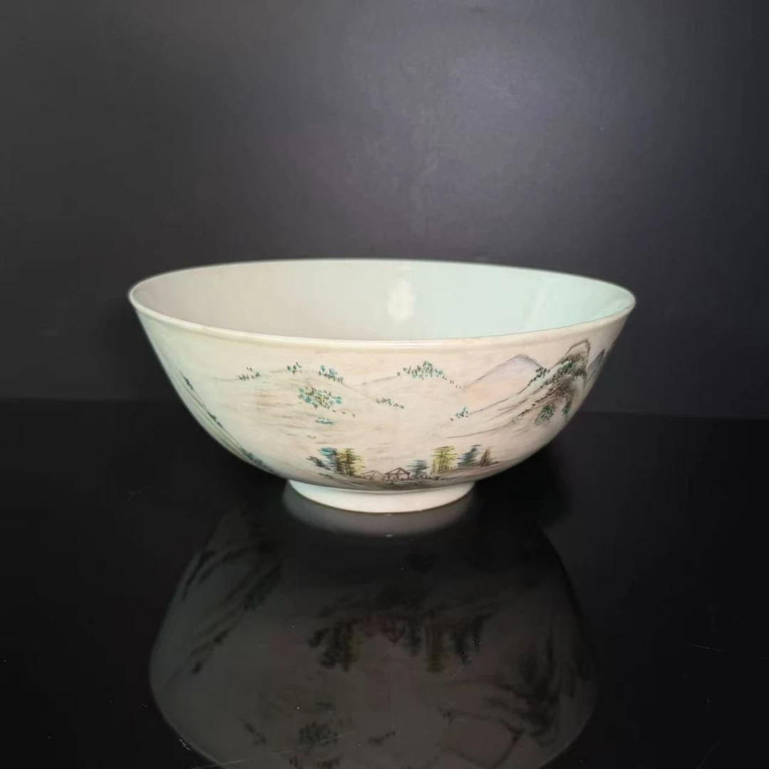 Lot74浅降彩大碗清同治年制款高9cm直径21-DZ11190028001073