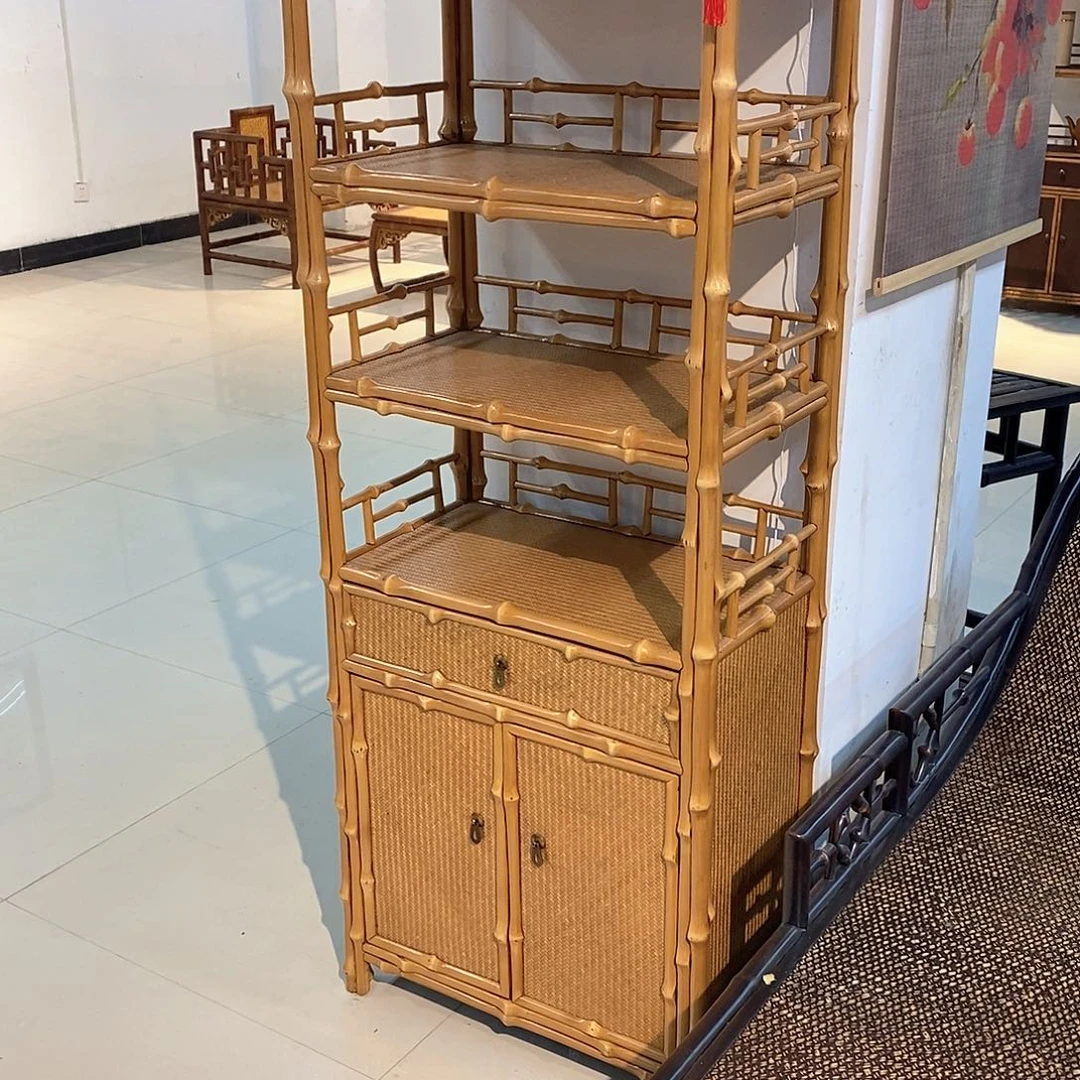 筇竹茶棚茶棚书架