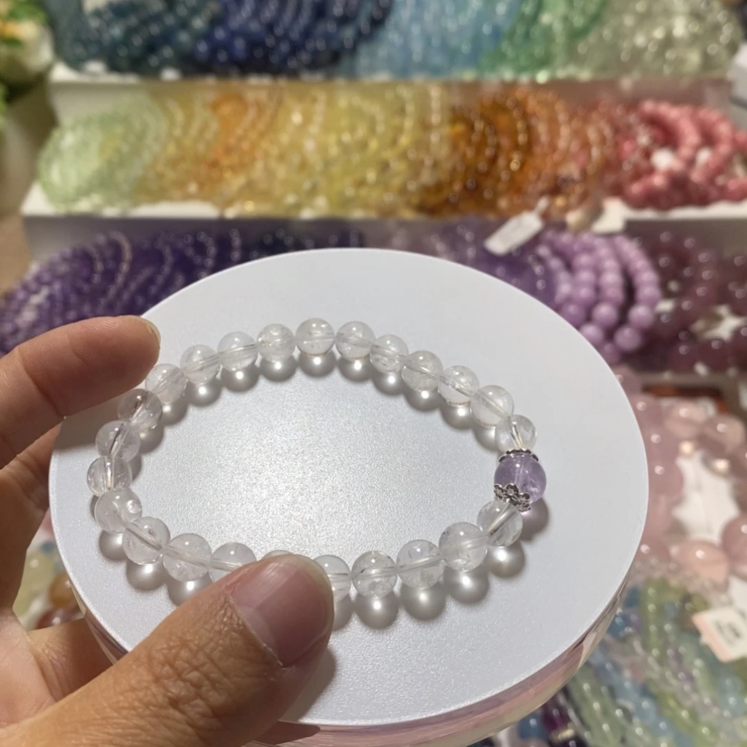 水晶手串未镶嵌7mm 白阿塞