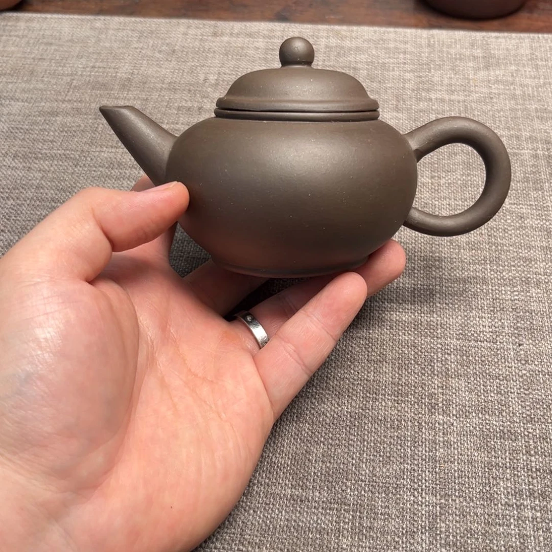 茶壶紫砂90年代黑料大水平壶