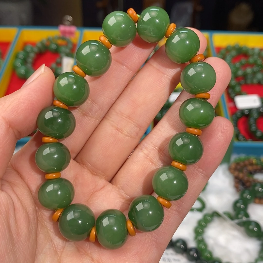 和田玉（碧玉）手链未镶嵌