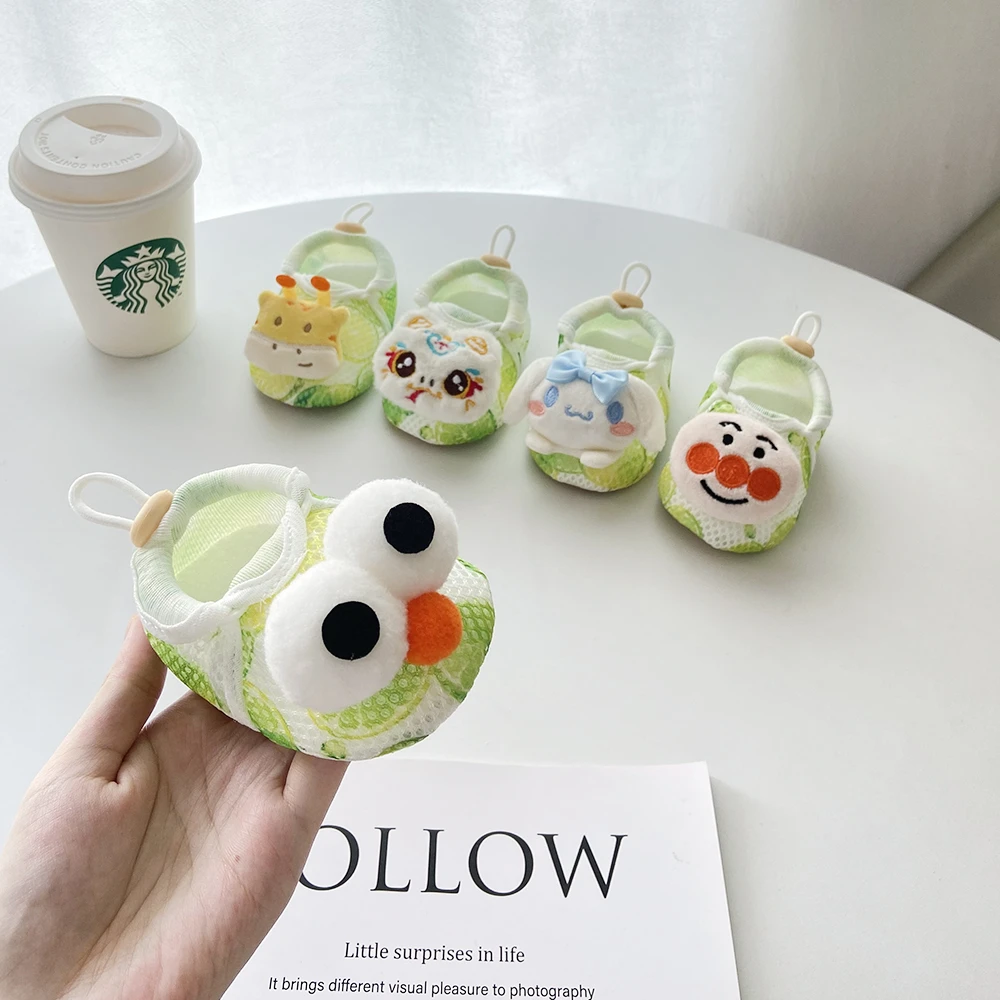 绿色婴儿鞋子夏季男女童0-6-12个月小月龄婴幼儿宝宝凉鞋透气网鞋