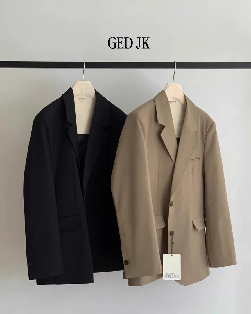 现~韩国东大门Approach2025早春款休闲时尚翻领系扣西装外套+